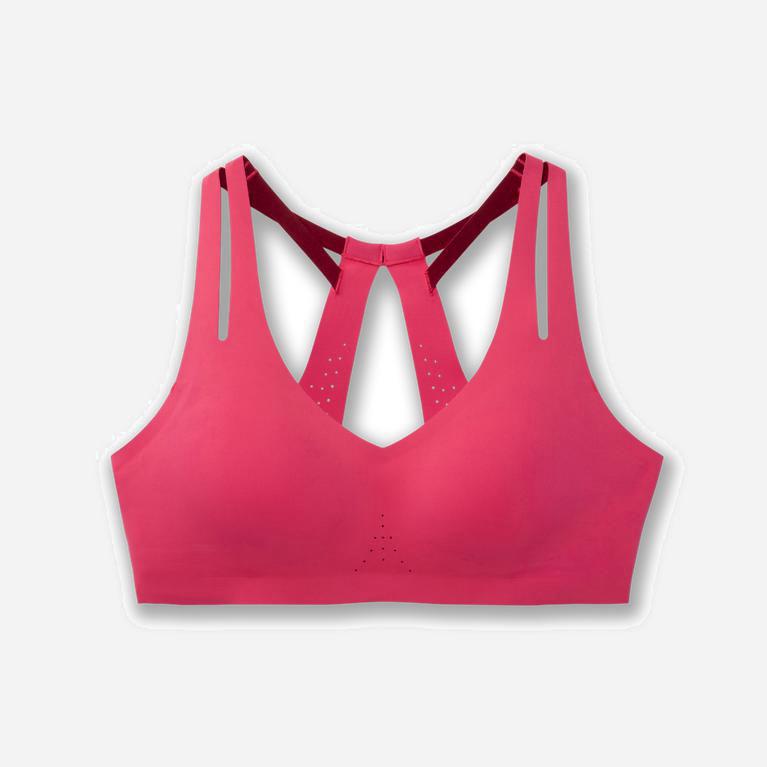 Brooks Women's Dare Strappy Running Bra Singapore - Hot Pink (01592-EODW)